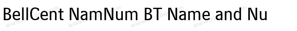 BellCent NamNum BT Name and Number字体转换